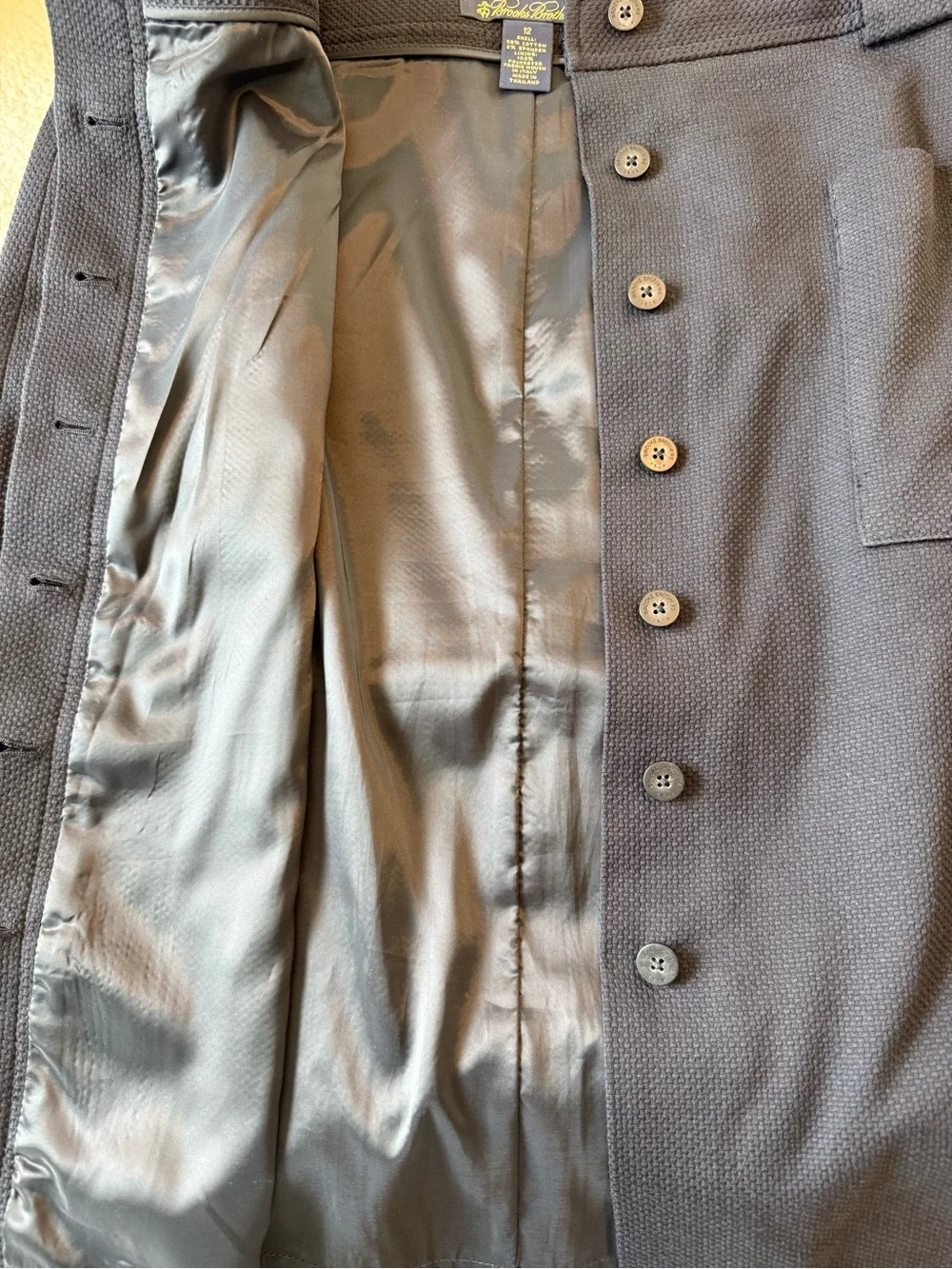 Brooks Brothers Textured Cotton Blazer Sweater Blazer Skirt Set Size 12 Career - Picture 12 of 16